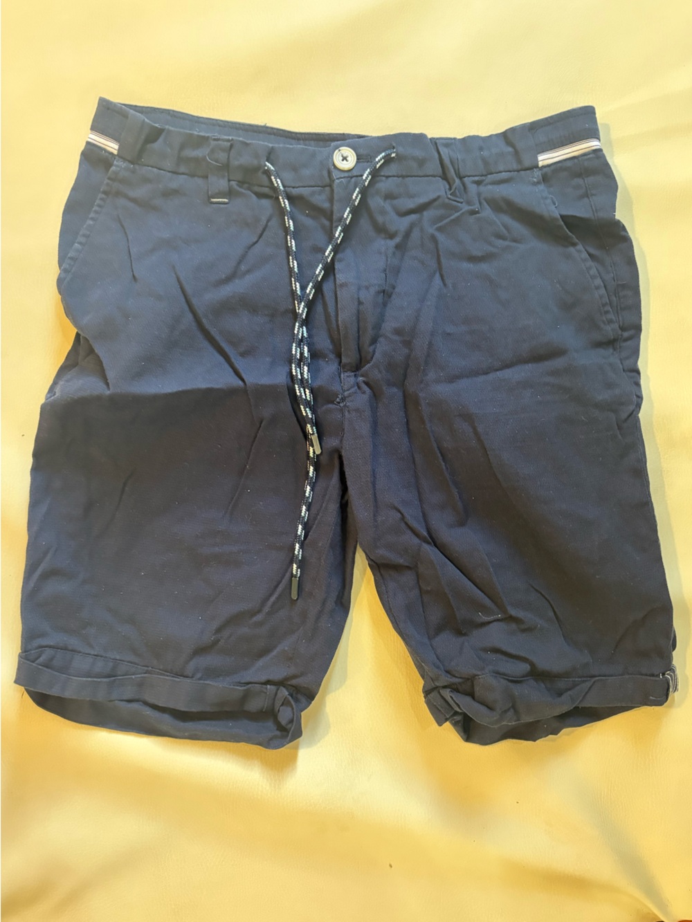 Zara Men's Navy Athletic Drawstring Shorts